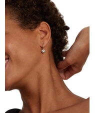 PDPAOLA L'ABSOLU ENGRAVE ME Rhodium plated silver earrings silver - Earrings - 4