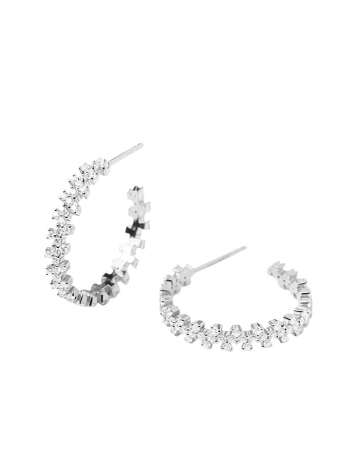 THE NEW ESSENTIALS CROWN Silver earrings with zirconia silver - Earrings