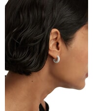 PDPAOLA THE NEW ESSENTIALS KING Domed hoop earrings silver - Earrings - 5
