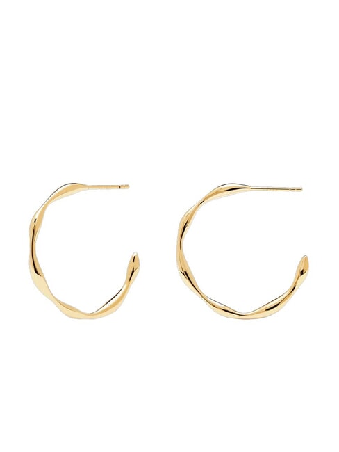 FIVE VANILLA Gold Plated Hoop Earrings gold - Earrings