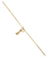 PDPAOLA THE NEW ESSENTIALS KIRA Chain bracelet with round zirconia and drop pendant - Bracelets