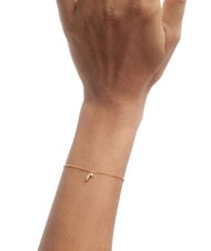 PDPAOLA THE NEW ESSENTIALS KIRA Chain bracelet with round zirconia and drop pendant gold - Bracelets - 3