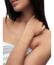 PDPAOLA THE NEW ESSENTIALS KIRA Chain bracelet with round zirconia and drop pendant gold - Bracelets - 4