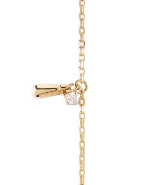 THE NEW ESSENTIALS KIRA Chain bracelet with round zirconia and drop pendant gold - Bracelets