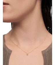 PDPAOLA COLOR GREY FLEUR Pendant necklace with zirconia and claws gold - Necklaces - 4