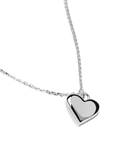 L'ABSOLU ENGRAVE ME Silver necklace heart pendant silver - Necklaces