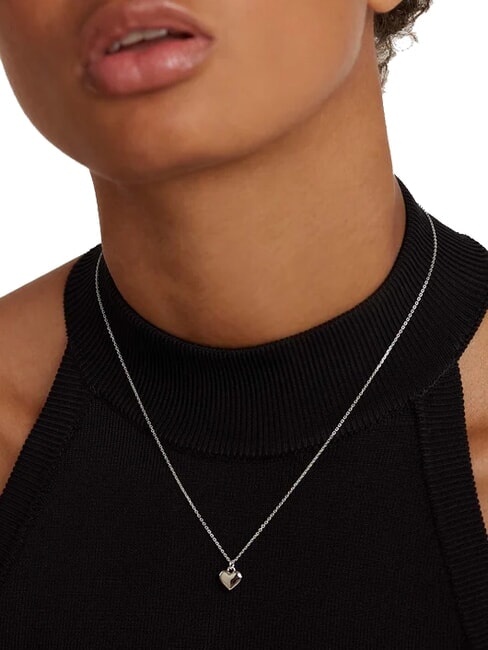 L'ABSOLU ENGRAVE ME Silver necklace heart pendant silver - Necklaces