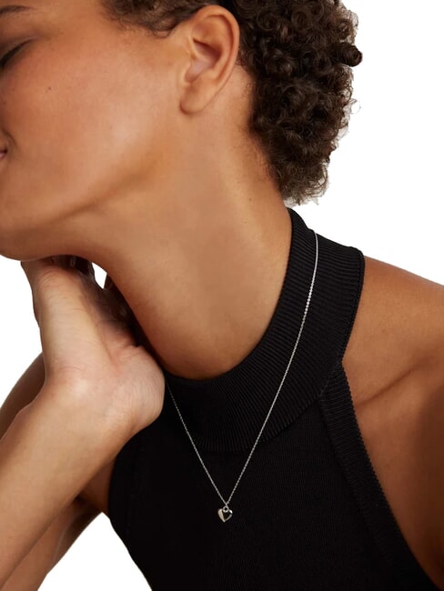 L'ABSOLU ENGRAVE ME Silver necklace heart pendant silver - Necklaces