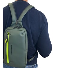 PIQUADRO CORNER SPECIALE GOMMATO  One-shoulder backpack GREEN - Laptop backpacks - 5