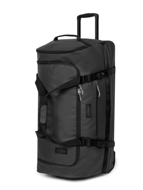 DUFFEL PACK WHEEL M Medium water-repellent duffel bag trolley tarp black2 - Semi-rigid Trolley Cases