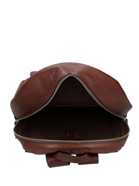 BIAGIO Leather backpack brown 14/ruthenium palladium - Backpacks & School and Leisure