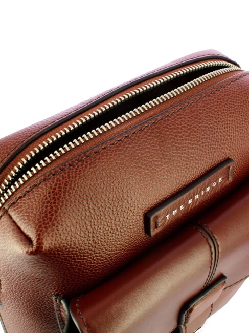 BIAGIO Leather bag brown 14/ruthenium palladium - Over-the-shoulder Bags for Men