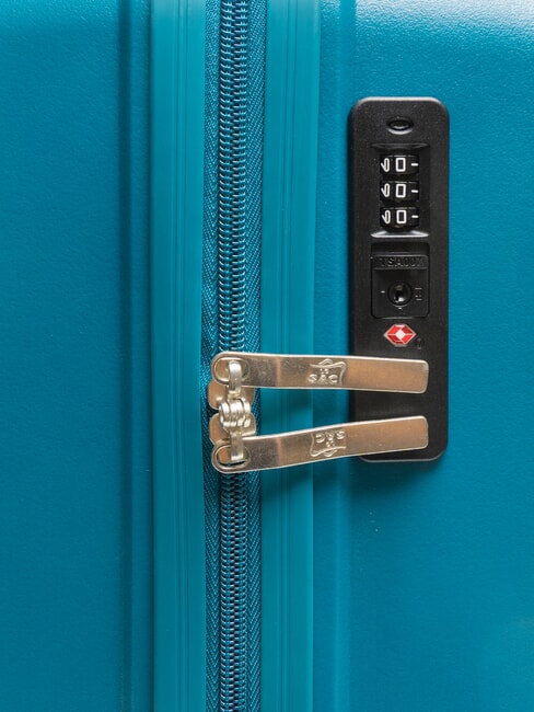 SLIDE Medium Expandable Trolley petrol blue - Rigid Trolley Cases