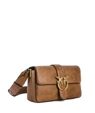 PINKO LOVE ONE CLASSIC Leather bag with double shoulder strap - Women’s Bags