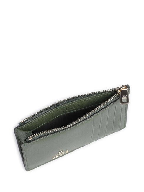 CAMELIA Flat leather wallet olive - Women’s Wallets