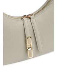 FURLA GOCCIA Hammered leather shoulder bag light sage - Women’s Bags - 3