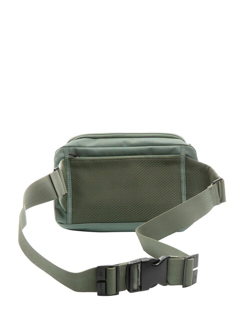 CAMPIONARIO - GIO Leather and fabric bum bag GREEN - Hip pouches