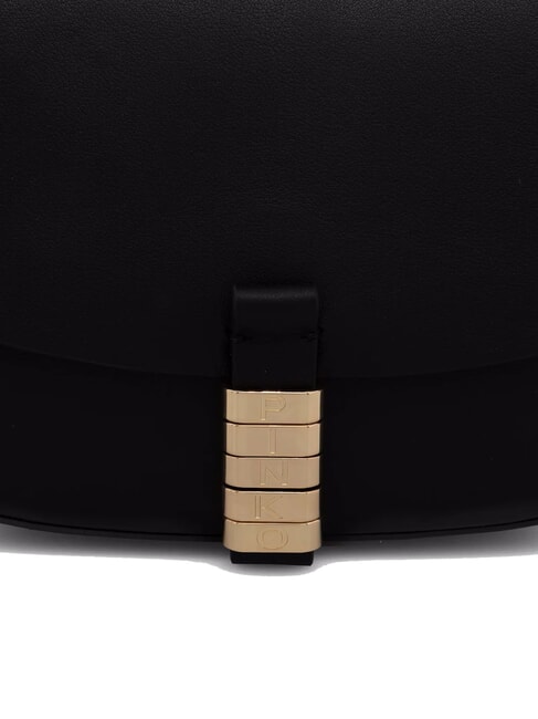 SADDLE Small leather shoulder bag black limousine-mix gal. gold-n - Women’s Bags