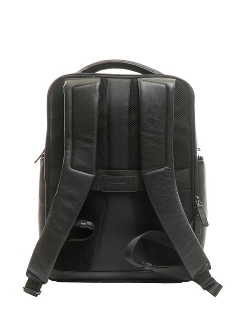 AKRON Leather backpack for 15.6" laptop Black - Laptop backpacks