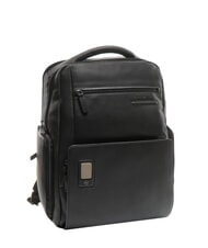 PIQUADRO AKRON Leather backpack for 15.6" laptop Black - Laptop backpacks - 3