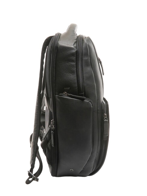 AKRON Leather backpack for 15.6" laptop Black - Laptop backpacks