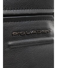 PIQUADRO AKRON Leather backpack for 15.6" laptop Black - Laptop backpacks - 5