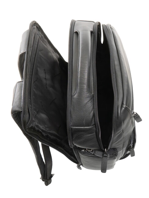 AKRON Leather backpack for 15.6" laptop Black - Laptop backpacks