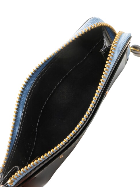 CHIARA  Flat leather wallet Black Gold - Women’s Wallets