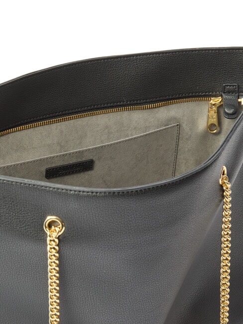 CKJ MINIMAL MONOGRAM Chain Handle Shopping Bag on black - Women’s Bags