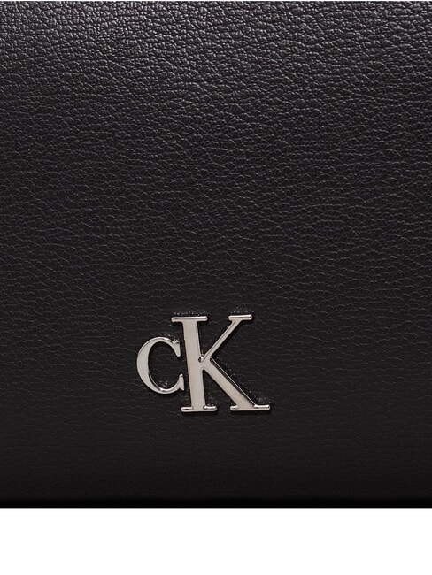 CKJ MINIMAL MONOGRAM Camera case shoulder bag on black - Women’s Bags
