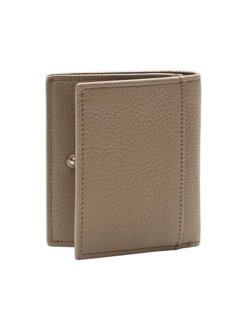 CK LEATHER Vertical leather wallet taupe - Men’s Wallets