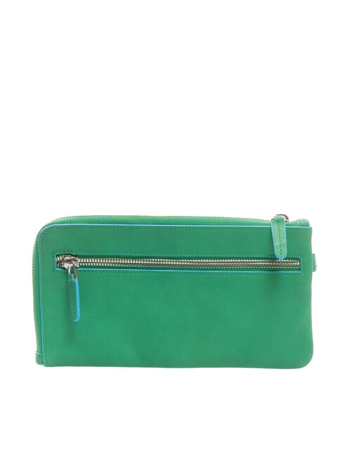 CAMPIONARIO -  BLUE SQUARE Leather clutch with cuff green/bluesquare - Women&rsquo;s Bags