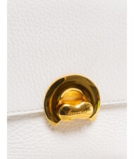 COCCINELLE BINXIE Textured leather mini bag brilliant white - Women’s Bags - 3