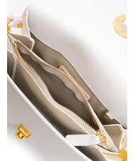 COCCINELLE BINXIE Textured leather mini bag brilliant white - Women’s Bags - 5