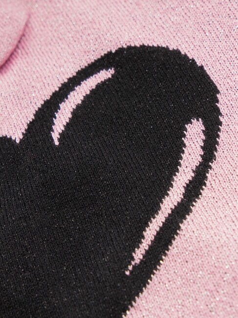 CUORE Lurex knitted hat rose - Hats