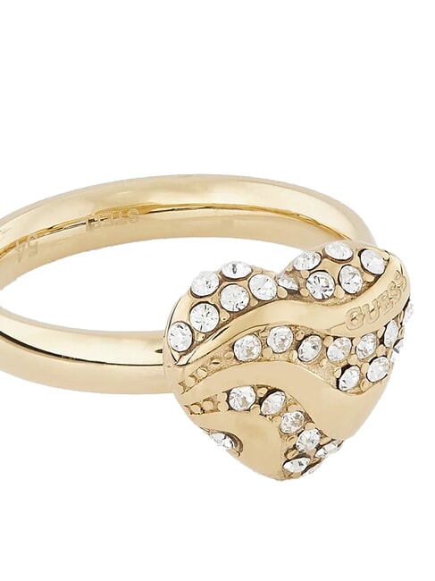 IN MY HEART Ring with heart and zirconia yellow gold - Rings