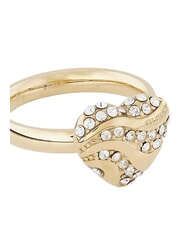 GUESS IN MY HEART Ring with heart and zirconia yellow gold - Rings - 3