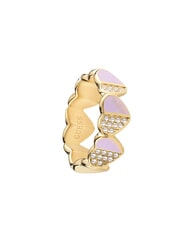 GUESS LOVELY Ring with enameled hearts and zircons - Rings