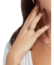 GUESS LIFE IN 4G Ring with logo and crystals yellow gold - Rings - 3