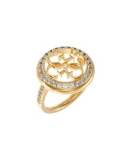 GUESS LIFE IN 4G Ring with logo and crystals yellow gold - Rings - 2