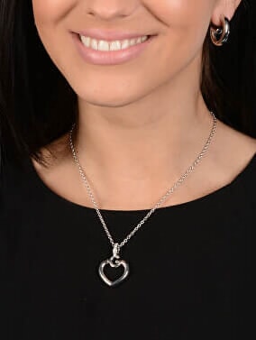 GISELE Heart Pendant Necklace SILVER - Necklaces