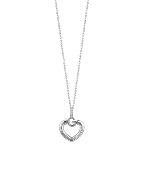 GISELE Heart Pendant Necklace SILVER - Necklaces