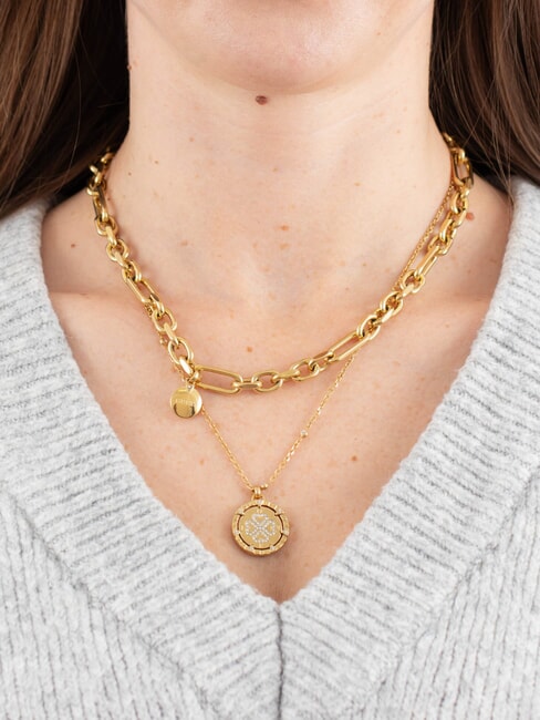 ALL OF US Two-strand necklace with pendants yellow gold - Necklaces