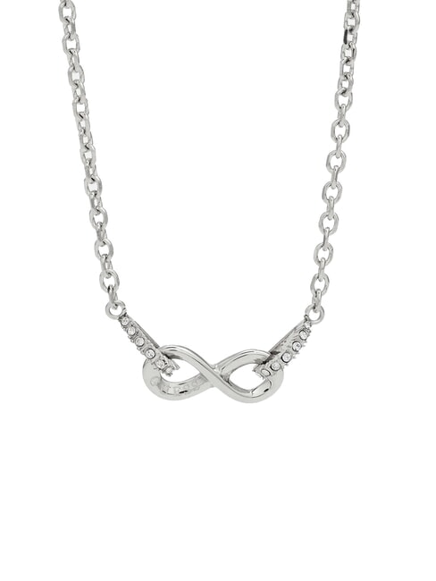 ENDLESS DREAM Infinity Charm Necklace with Zirconia SILVER - Necklaces