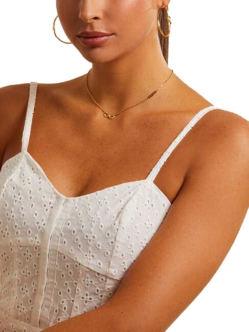 ENDLESS DREAM Infinity Charm Necklace with Zirconia yellow gold - Necklaces