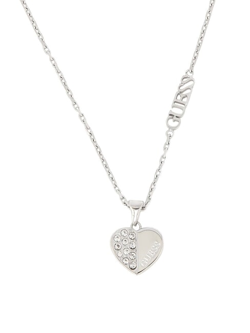 LOVELY Necklace with heart charm and zirconia SILVER - Necklaces