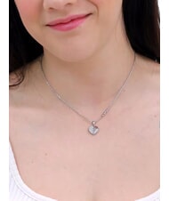 GUESS LOVELY Necklace with heart charm and zirconia SILVER - Necklaces - 3