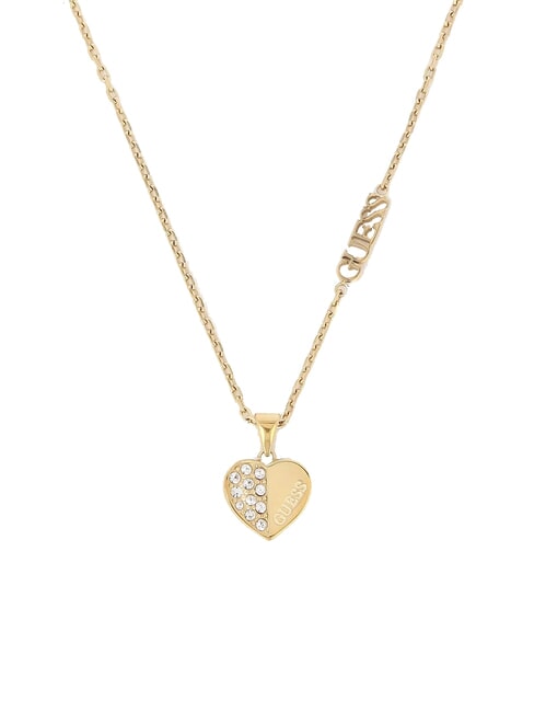 LOVELY Necklace with heart charm and zirconia yellow gold - Necklaces