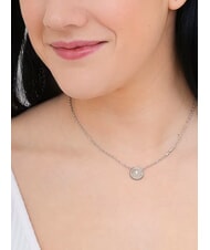 GUESS LOVE Necklace with round charm and zirconia SILVER - Necklaces - 2