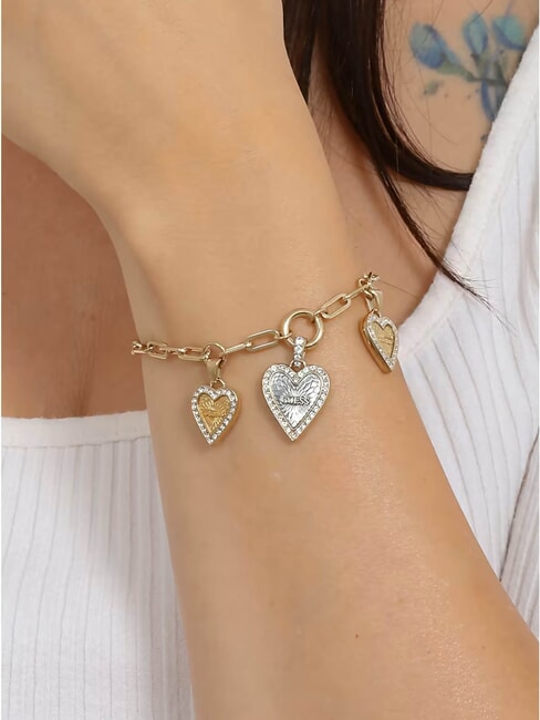 LOVE ME TENDER  Multicharm bracelet yellow gold/rhodium - Bracelets
